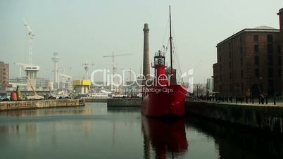 Boats at Albert Dock Liverpool, UK.
