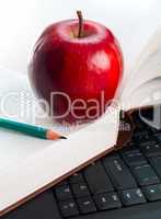 apple and book