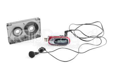 Audiocassette and mp3 player