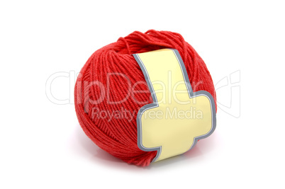 Ball of a red wool