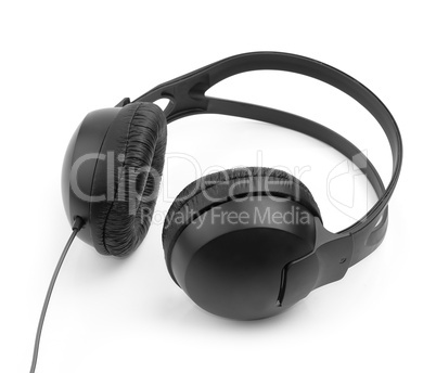 black headphones