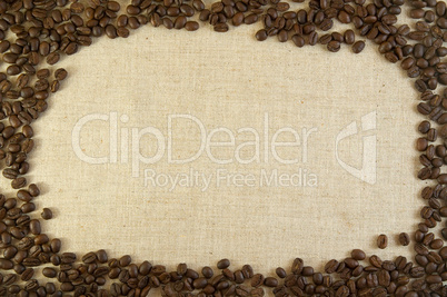 Coffee on burlap