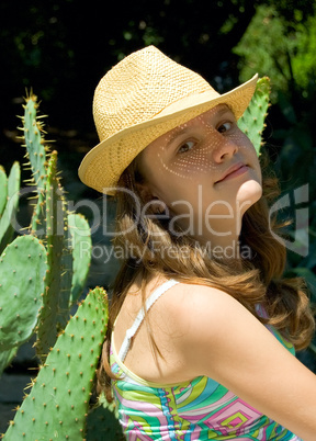 girl and cactus