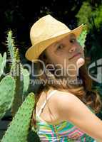 girl and cactus