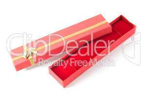long open red gift box