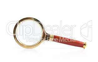 Magnifier on a white