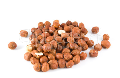 pile of hazelnuts