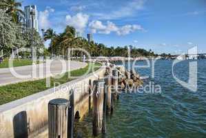 Miami, Florida, on a Hot and Sunny Spring Morning