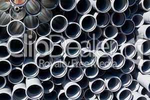 Stacked PVC pipes