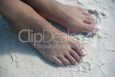 Feet on the beach, Caribbean Islands, April 2009