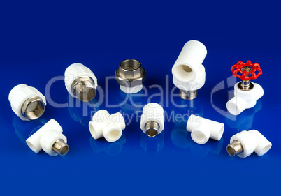 white plastic fittings