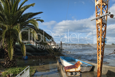 Detail of a Storm in Marina di Pisa, Italy