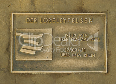 Loreley Schild - loreley sign 01