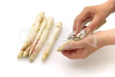 Spargel schälen - asparagus peeling 04