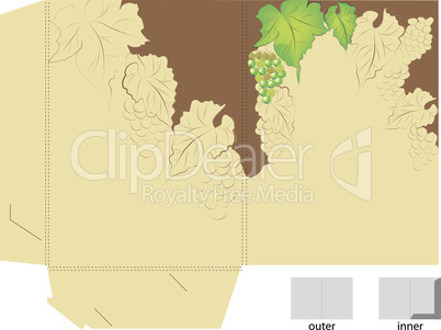 Gift folder with grapes