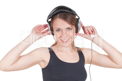 Woman and headphone