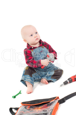 Little boy in studio