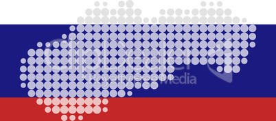 Karte und Fahne der Slowakei