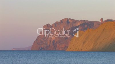 HD Tranquil sea and dramatic rocks, Crimea