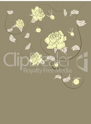 Original background with yellow rose