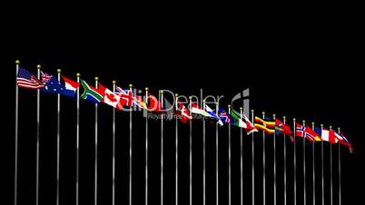 3D Flags in the Wind HD1080