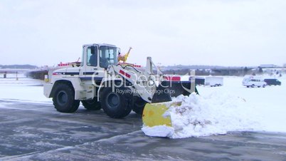 Snow Plow Clearing Lot 02