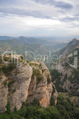 View from Monastery Montserrat, Spain