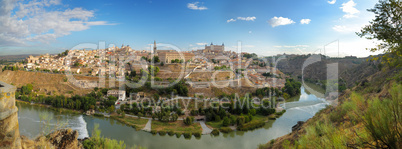 panoramic view of Toledo in Spain