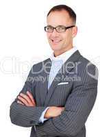 Middle aged businessman wearing glasses
