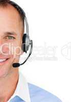 businessman using headset