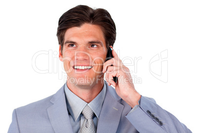 Charismatic businessman talking on phone