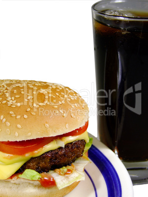 Hamburger mit Cola