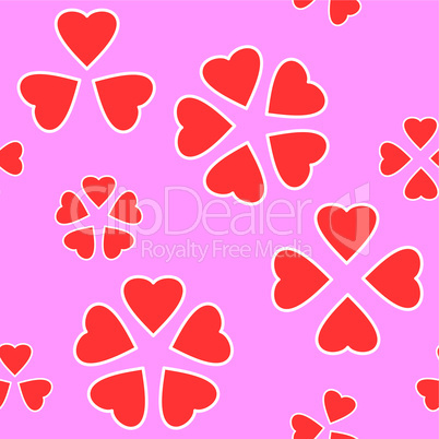 Valentine's day abstract seamless background