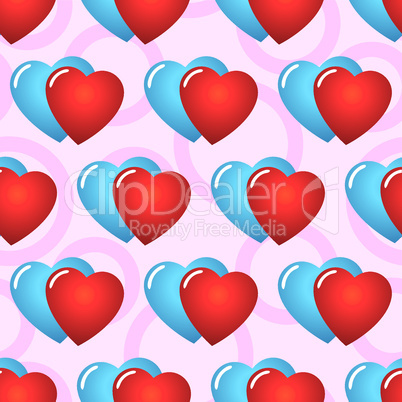 Valentine's day abstract seamless background