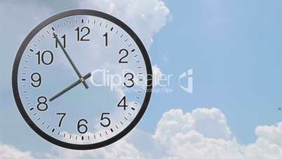 Clock With Clouds Time Lapse 02