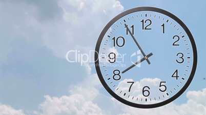 Clock With Clouds Time Lapse 03
