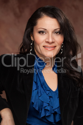 Attractive Hispanic Woman Studio Portrait
