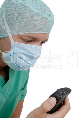 Doctor with noice recorder