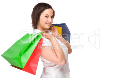 Junge Frauen Einkaufstaschen