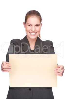 Geschäftsfrau mit Briefumschlag