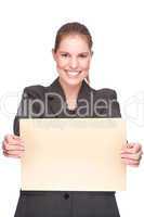 Geschäftsfrau mit Briefumschlag
