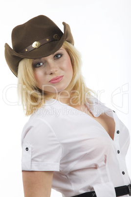 cowgirl stand and look at you