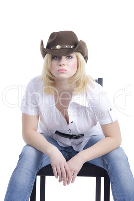 cowgirl sit  and look at you