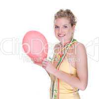 Woman with balloon