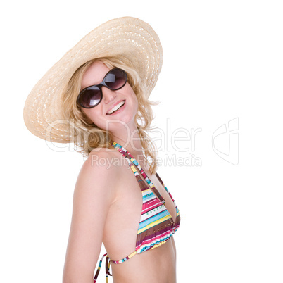 Happy bikini girl