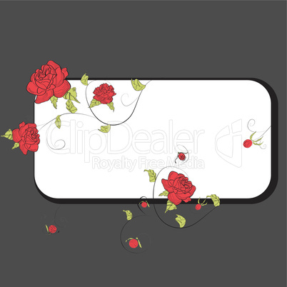 Frame with rose