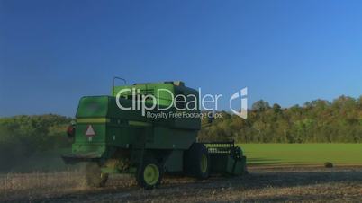 Combine Harvesting Soybeans 04