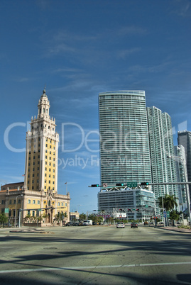 Miami, Florida, on a Hot and Sunny Spring Morning