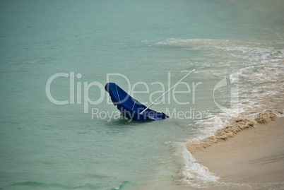 Beach Umbrella, Saint Maarteen Coast, Dutch Antilles