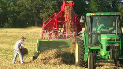 Farmer Square Baling Hay 04